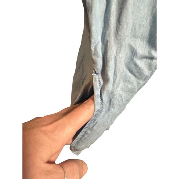 CROWN & IVY Blue Jean Dress Size Large L Embroidered Sleeveless Boho … - Picture 5 of 8